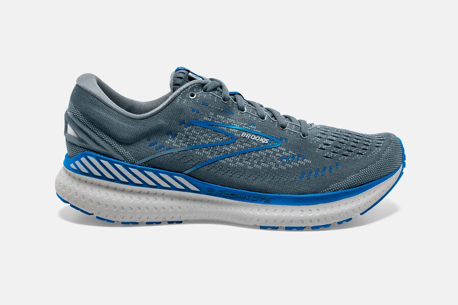 Glycerin GTS 19 Road Brooks Running Shoes NZ Mens - Grey/Blue - IRTNCB-960